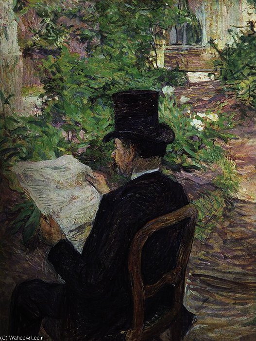 Siré Dihau Reading The Newspaper — Henri De Toulouse-lautrec
