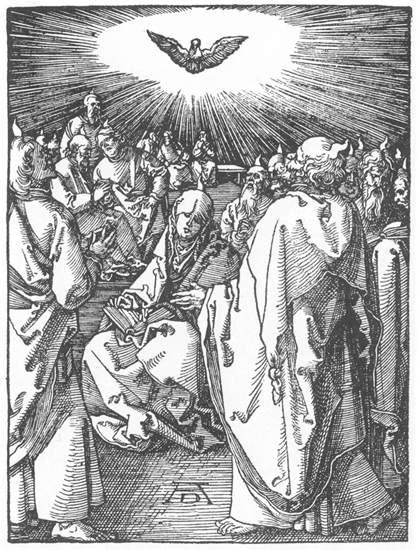 Small Passion: 35. The Descent Of The Holy Spirit — Albrecht Dürer