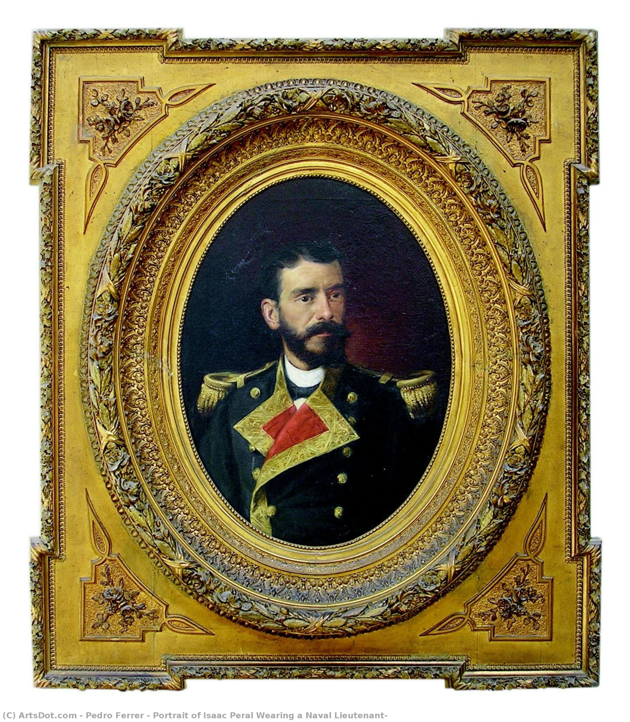 Portrait Of Isaac Peral Wearing A Naval Lieutenant — Pedro Ferrer