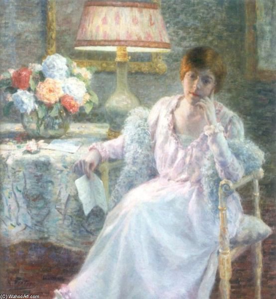 Interieur Met Elegante Vrouw — Evert Pieters