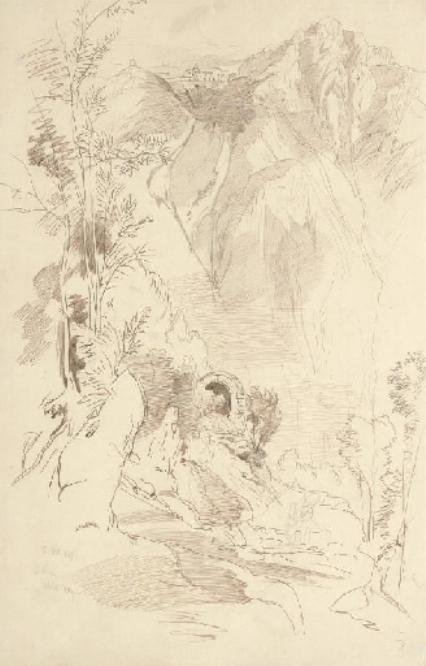 View Of Monte Vergine, Avellino, Campania, Italy — Edward Lear