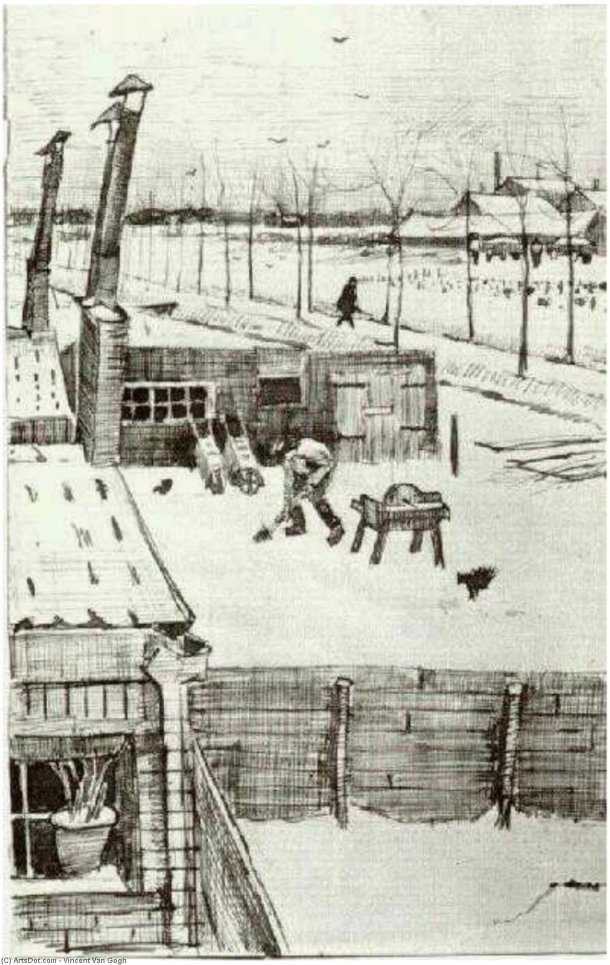 Snowy Yard — フィンセント・ファン・ゴッホ