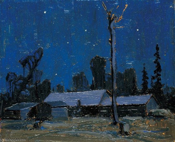 Lumber Camp, Night — Томас Томпсон