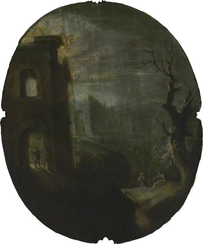 Landscapes With Ruined Buildings And Figures — James Norie