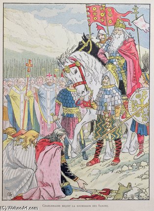 Charlemagne Receiving The Submission Of The Saxons — Eugène Samuel Grasset