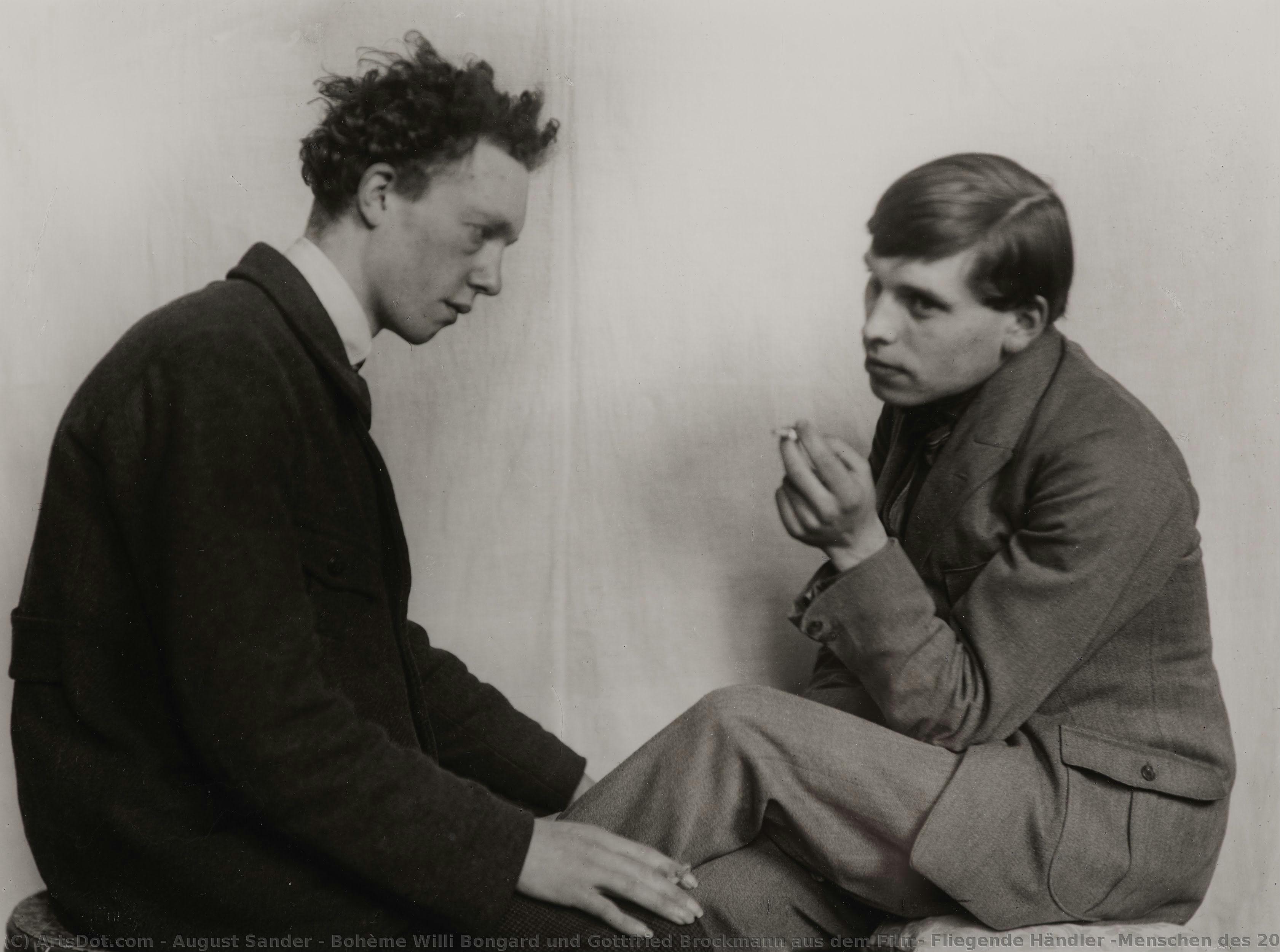 Bohème Willi Bongard Und Gottfried Brockmann Aus Dem Film: Fliegende Händler (menschen Des 20. Jahrhunderts. Gruppe Vi Die Großstadt. Aus Der Mappe: Typen Und Gestalten Der Großstadt) — Augusto Sander