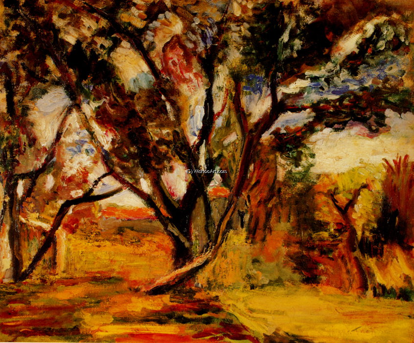 L'olivier, Corse Huile Sur Toile Collection Particulière — Henri Matisse