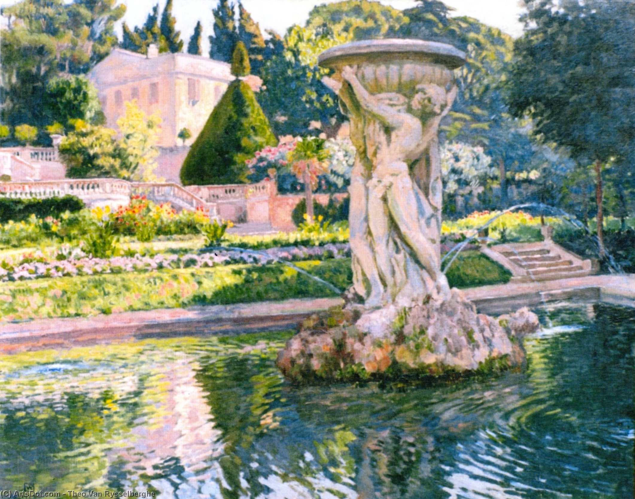 Ornamental Lake In A Park — Theo Van Rysselberghe