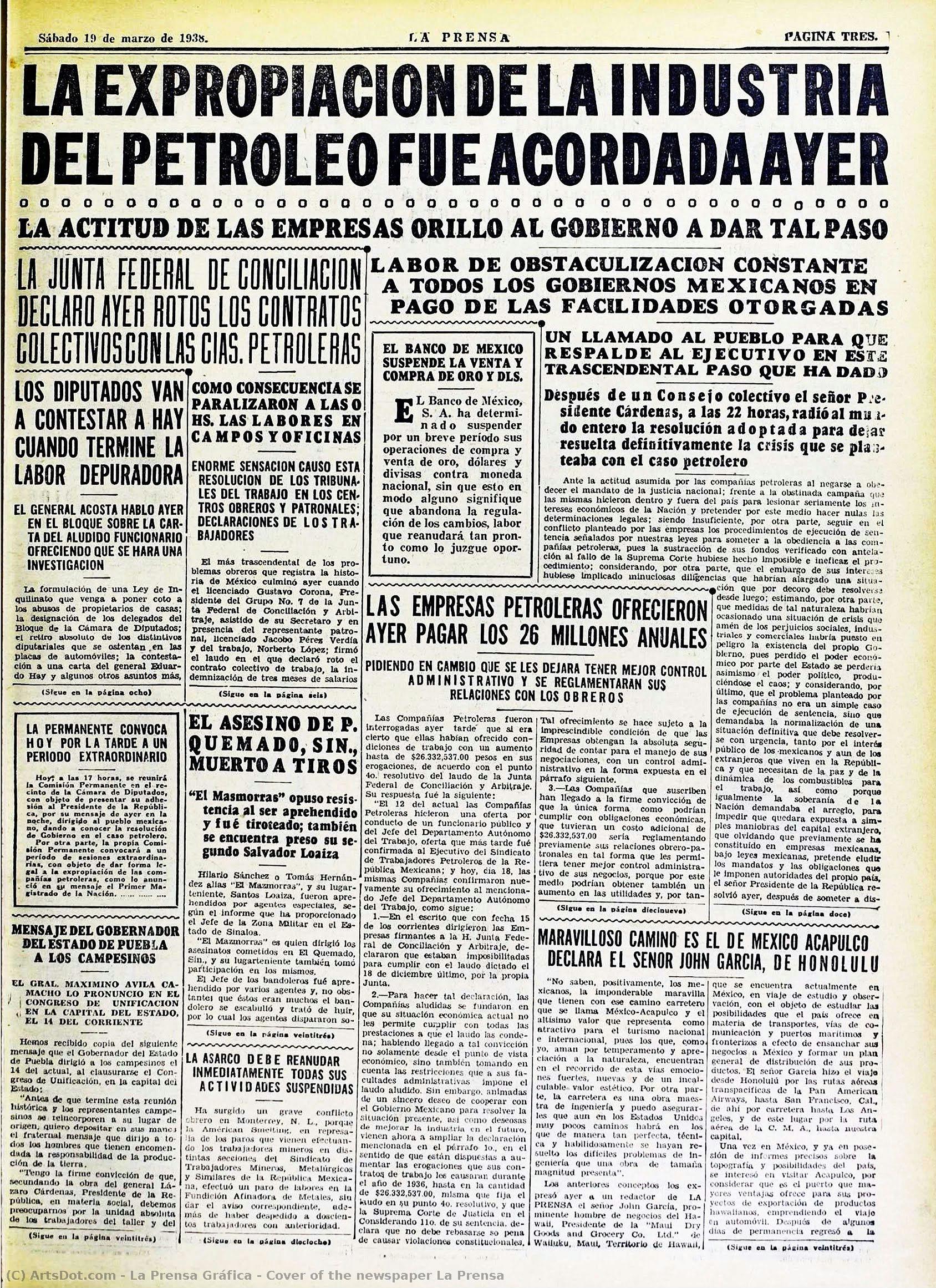 Cover Of The Newspaper La Prensa — La Prensa Gráfica
