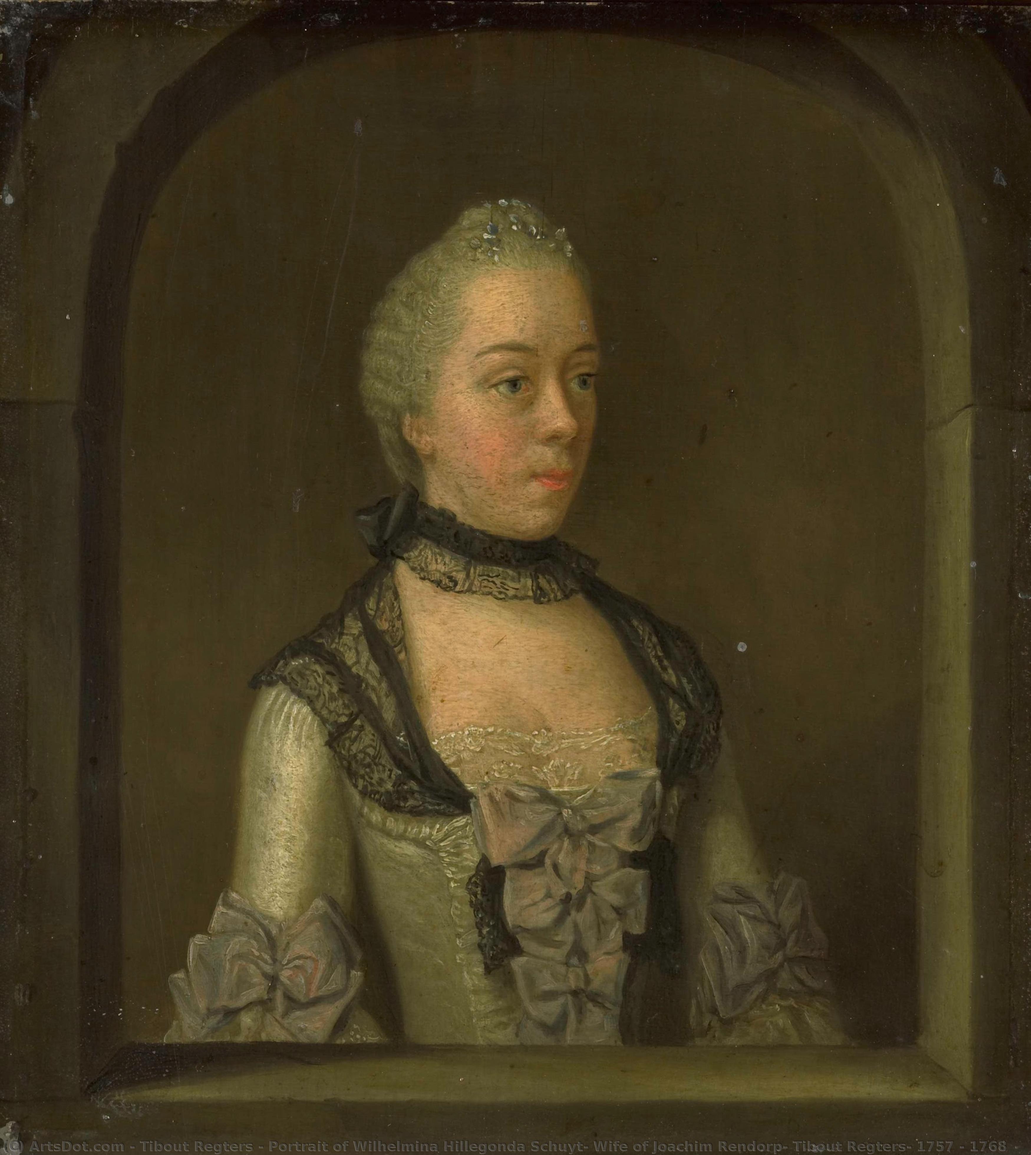 Portrait Of Wilhelmina Hillegonda Schuyt, Wife Of Joachim Rendorp, Tibout Regters, 1757 - 1768 — Tibout Regters