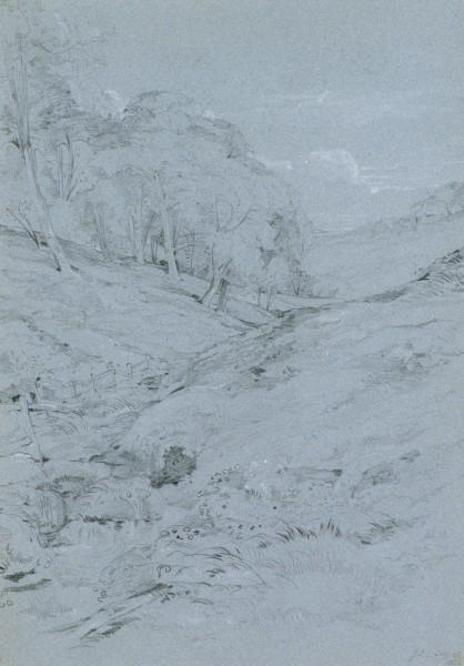 Landscape With Trees And A Stream — John Frederick Lewis