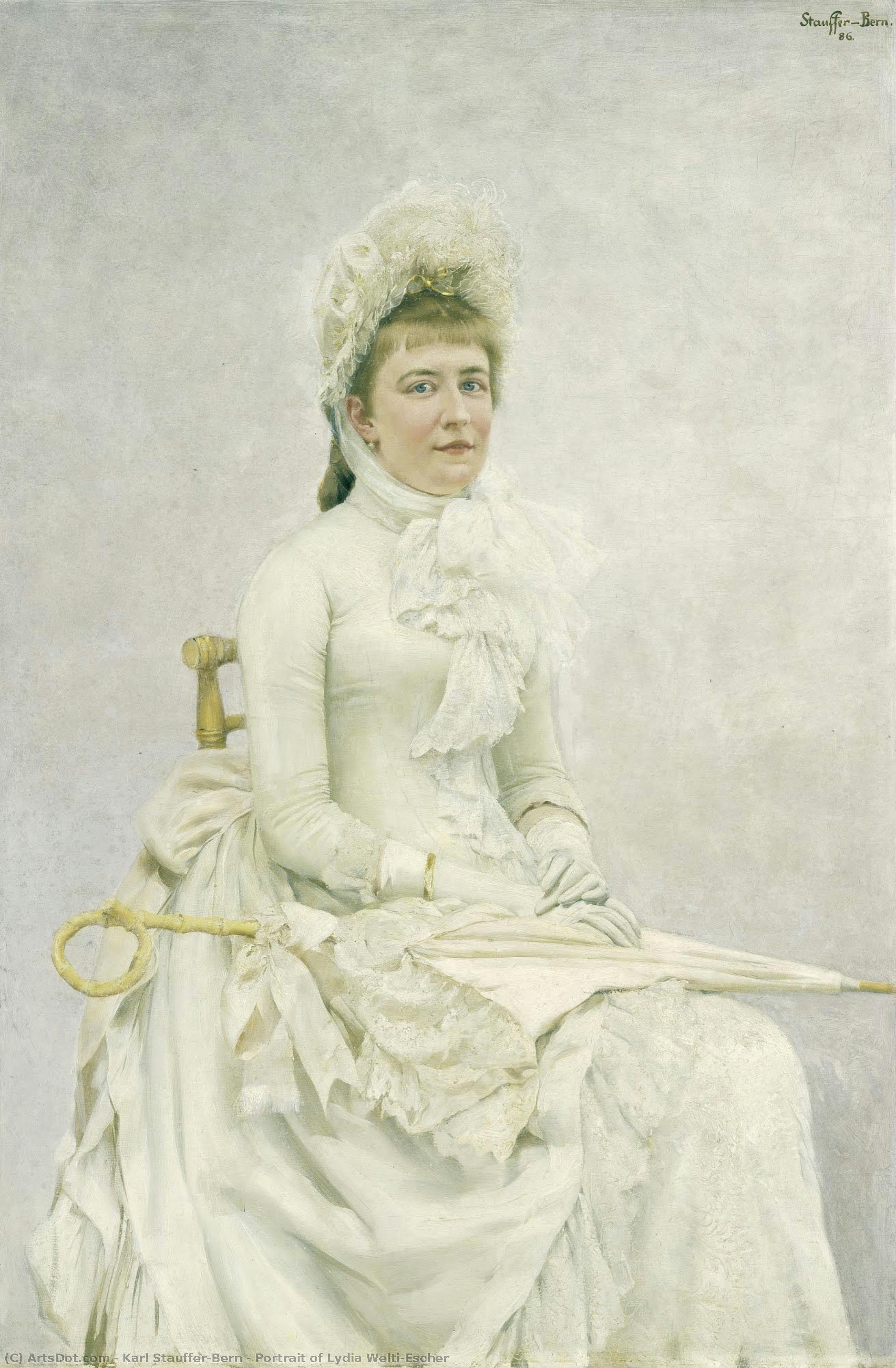 Portrait Of Lydia Welti-escher — Karl Stauffer-bern