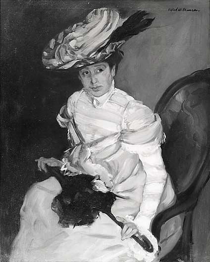 The Black Parasol (gabrielle), (painting) — Alfred Henry Maurer