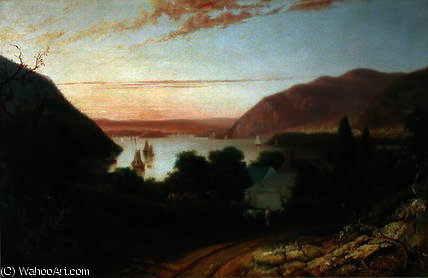 Hudson River With A Distant View Of West Point — Seth Eastman