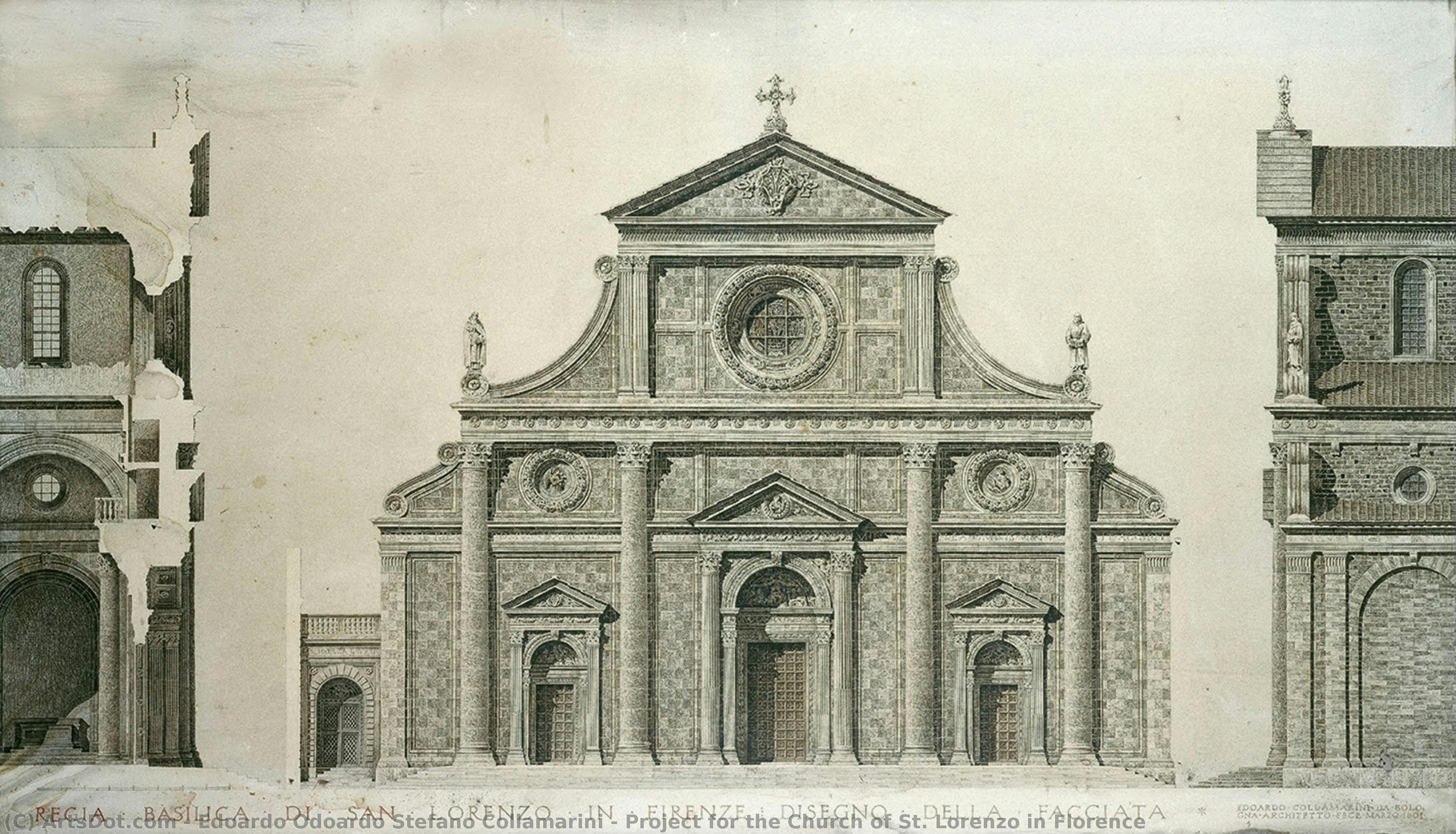 Project For The Church Of St. Lorenzo In Florence — Edoardo Odoardo Stefano Collamarini