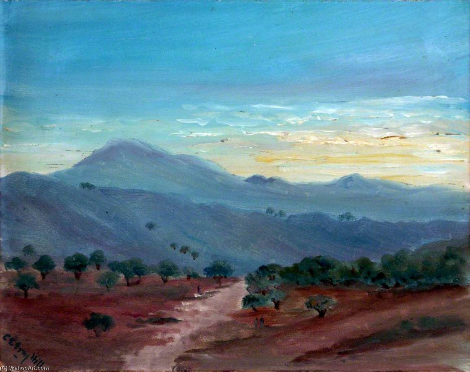 Valley With Olive Trees — Caroline Emily Gray Hill