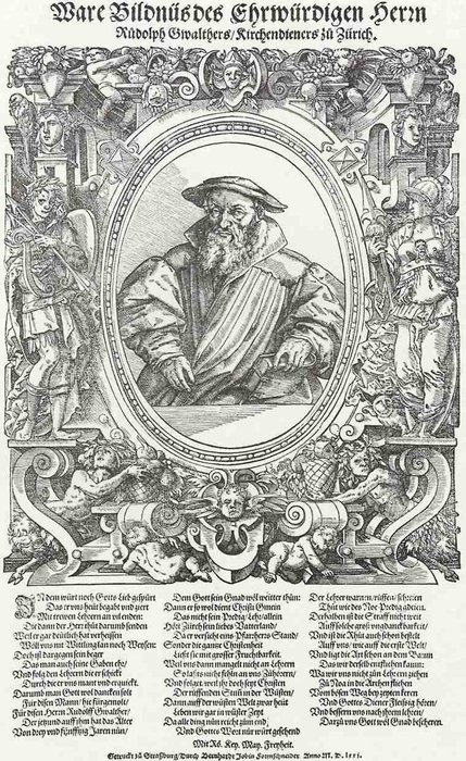 Portrait Of Pastor Rudolph Gwalther Of Zurich — Tobias Stimmer