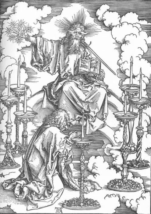 Die Offenbarung Des Heiligen Johannes: 2. Johannes' Vision Von Christus Und Den Sieben Leuchtern — Albrecht Dürer