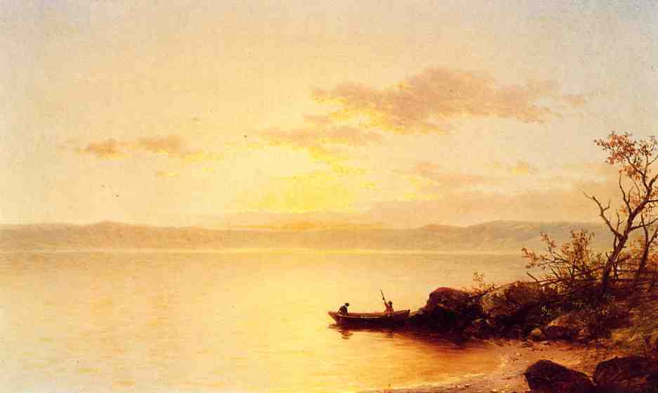 Lake At Sunset — John William Casilear