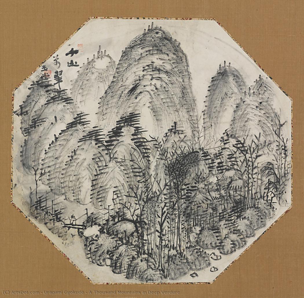 A Thousand Mountains In Deep Verdure — Uragami Gyokudō