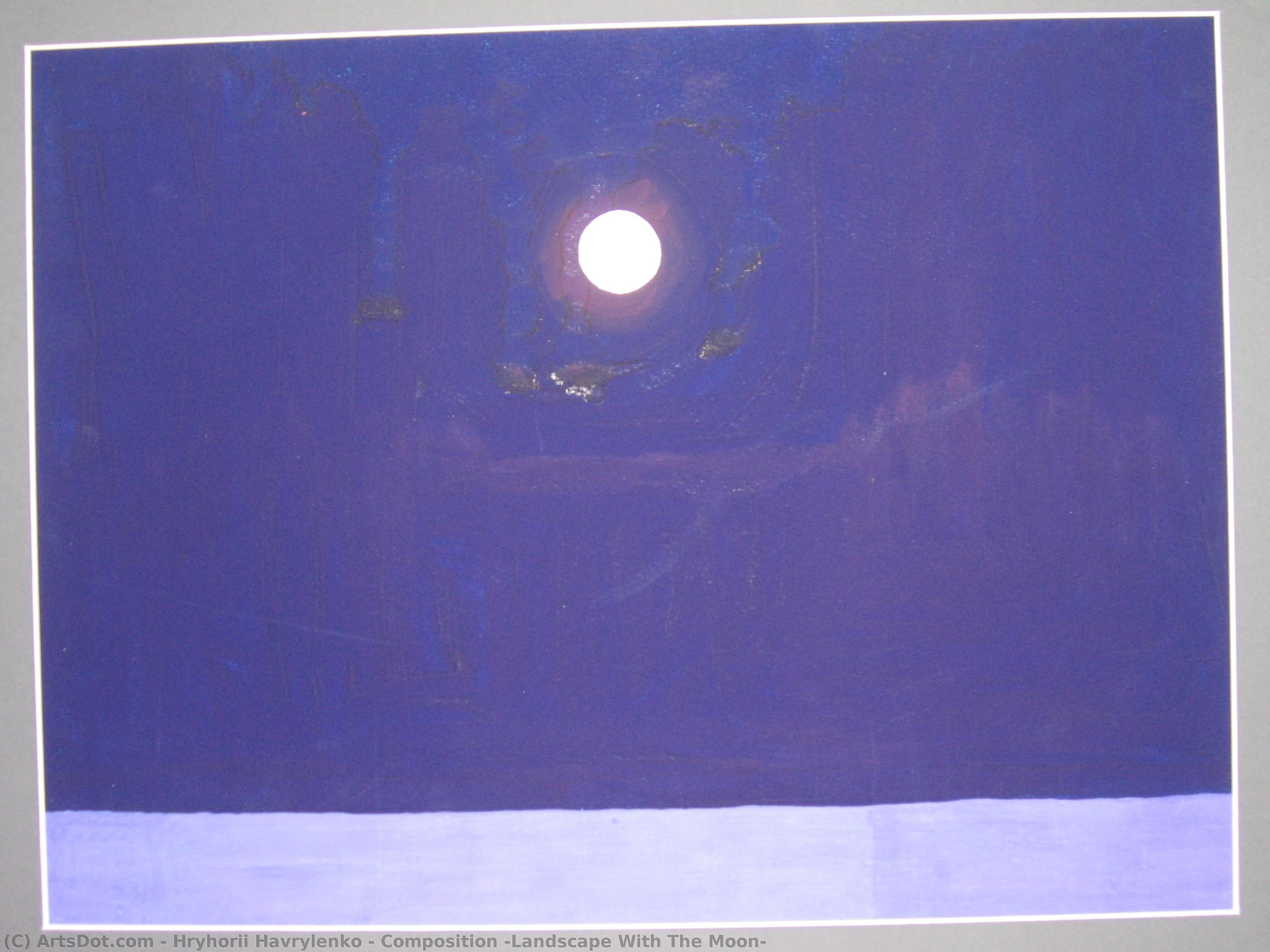 Composition (landscape With The Moon) — Hryhorii Havrylenko
