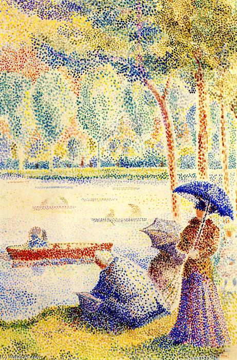 A Walk On The Banks Of A River — Hippolyte Petitjean