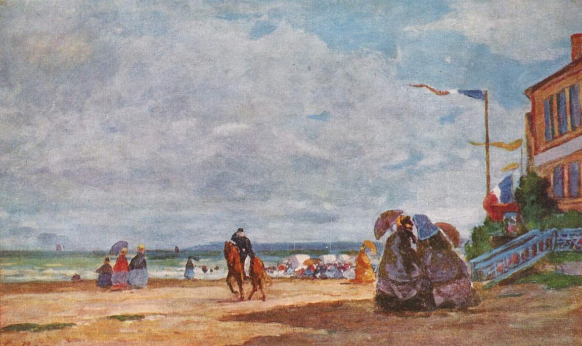 Strand In Trouville — Eugène Louis Boudin