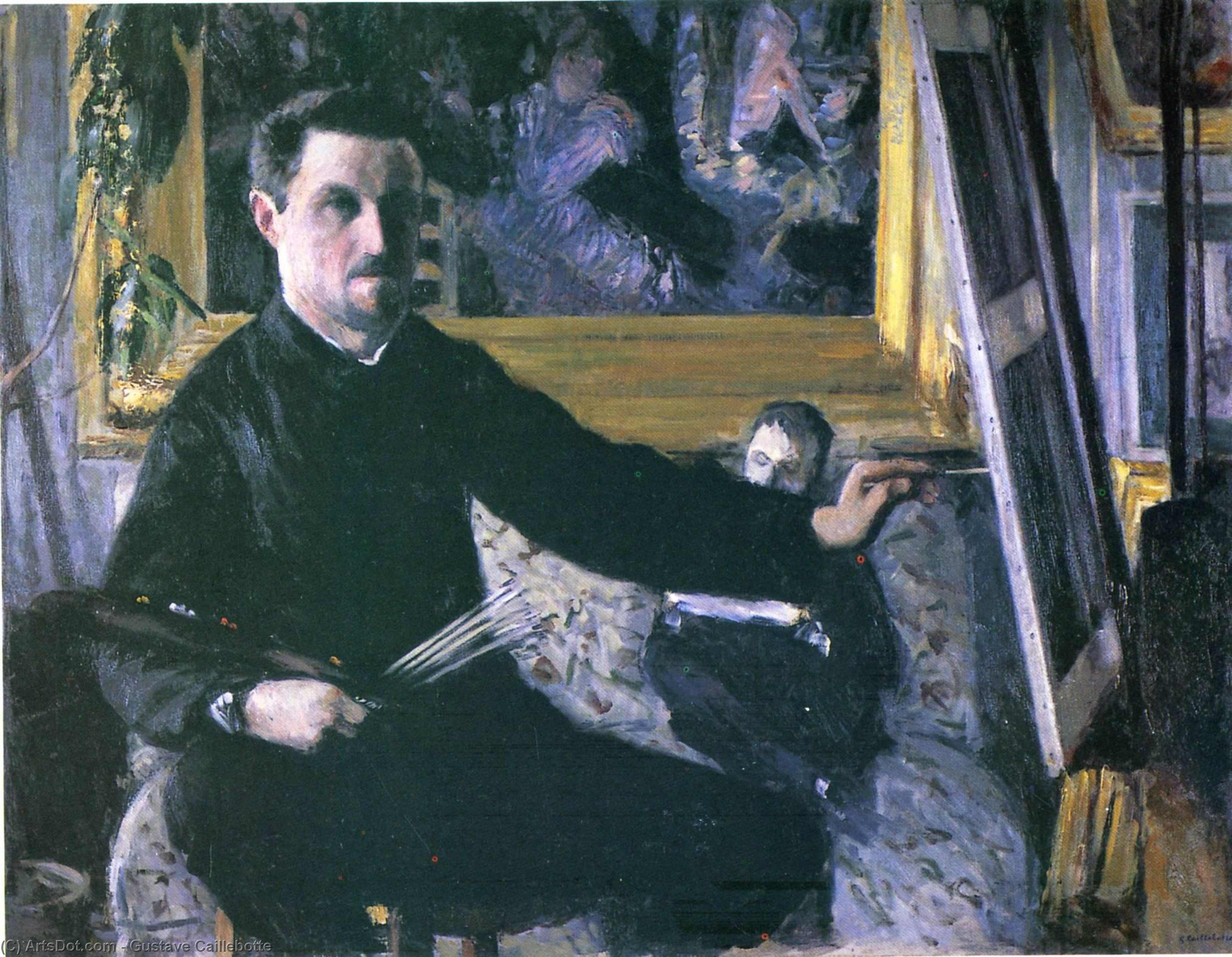 Self-portrait With An Easel — Густав Кайботт