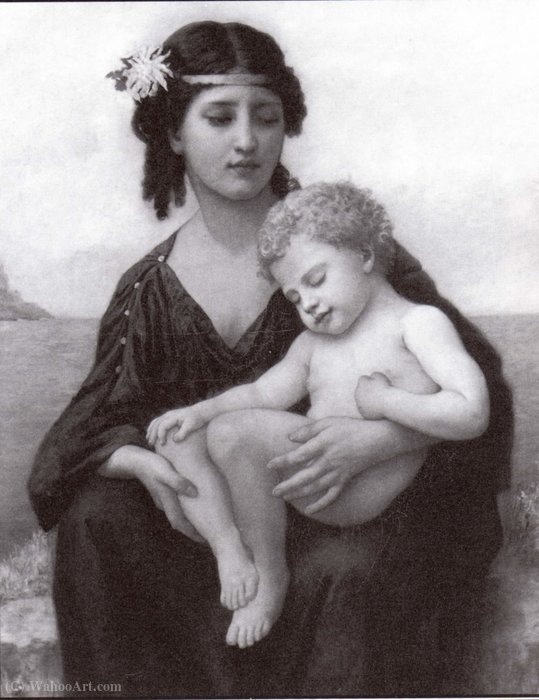 By The Seashore — Elizabeth Jane Gardner Bouguereau