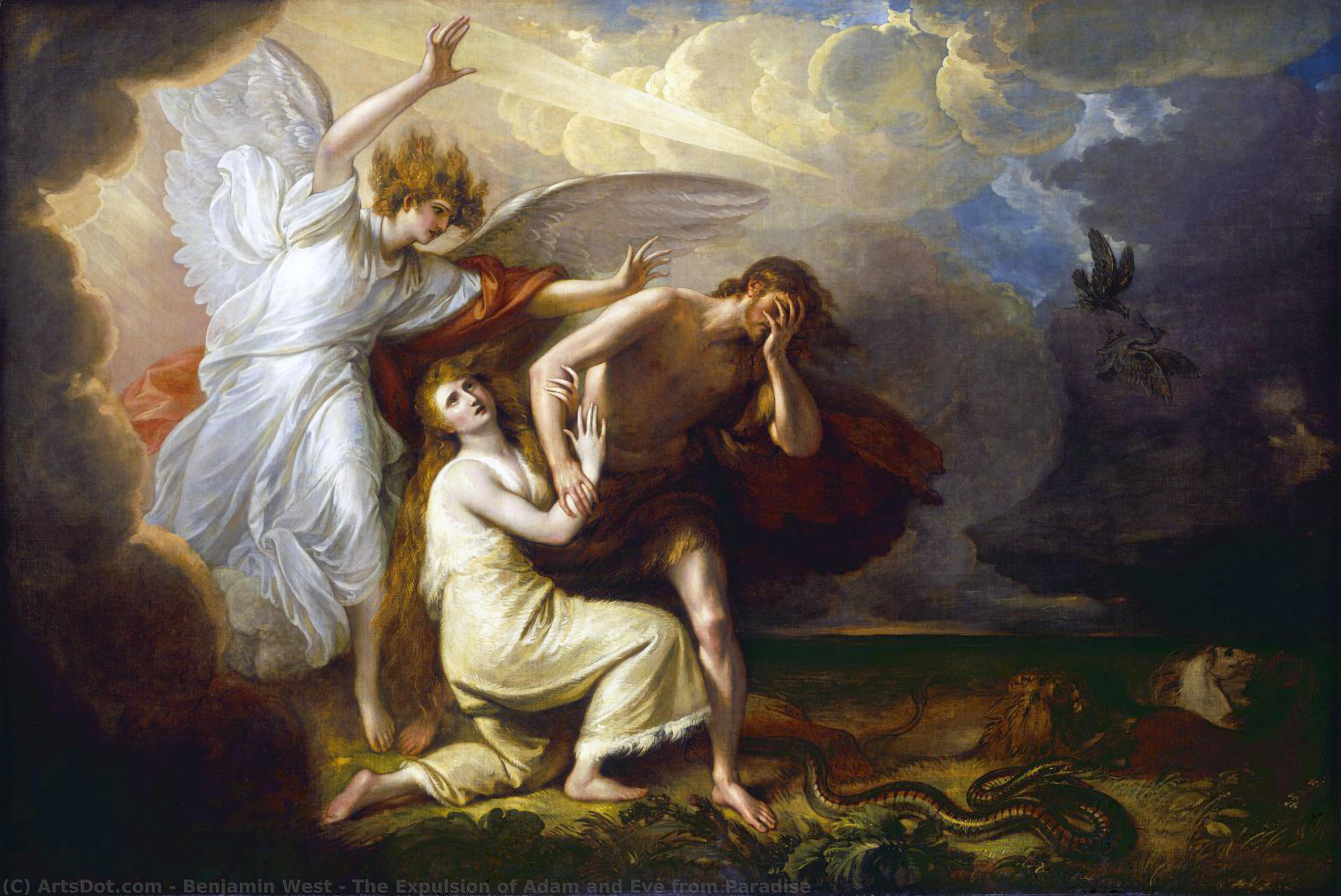 The Expulsion Of Adam And Eve From Paradise — Benjamin West
