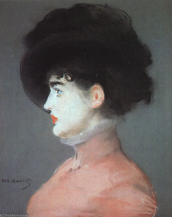 Irma Brunner (woman In A Black Hat), Pastel O — Édouard Manet