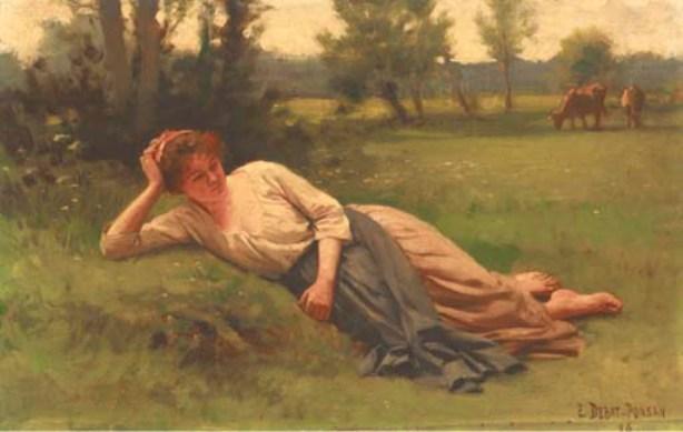 A Rest In The Meadow — Édouard Debat-ponsan