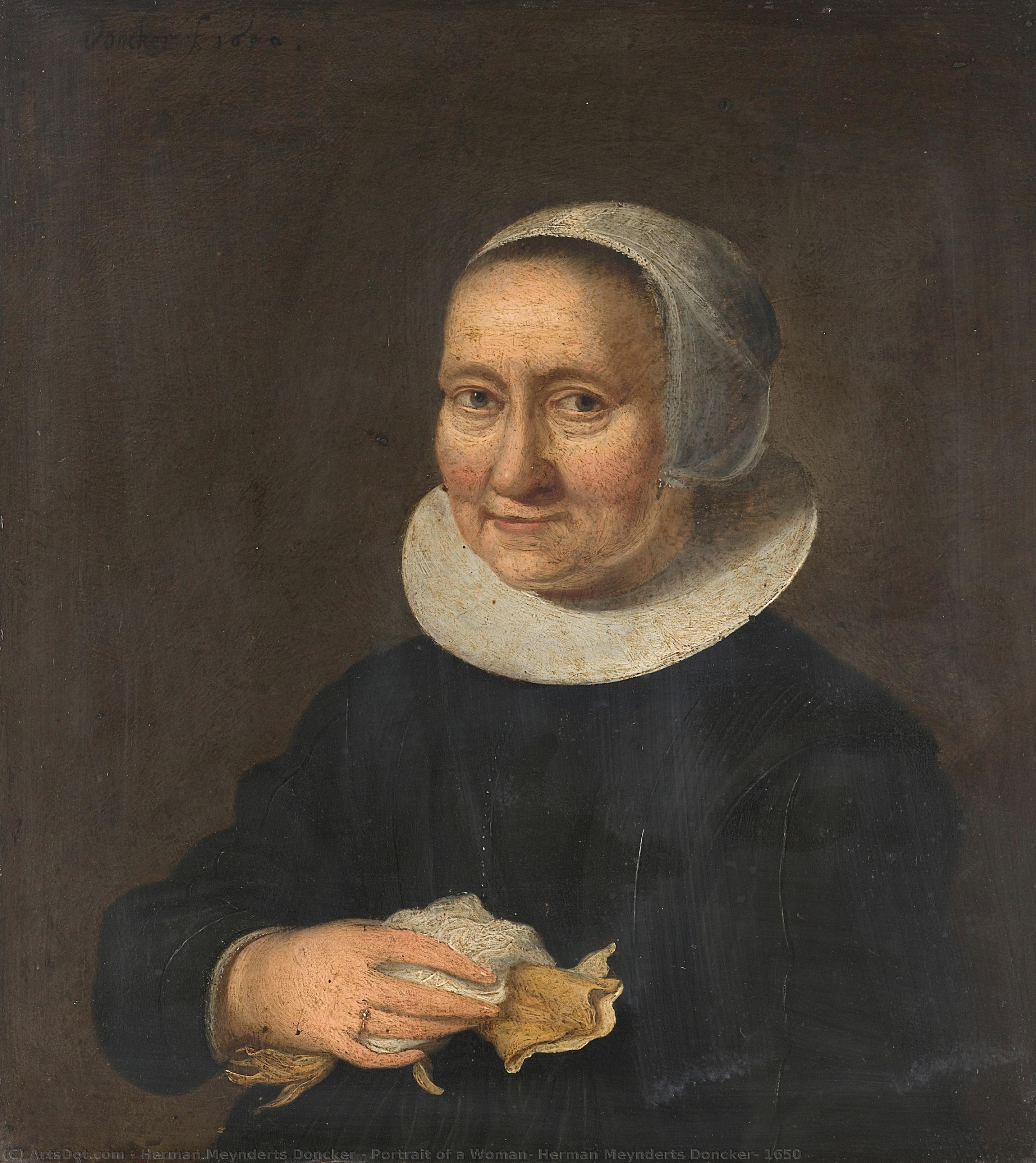 Portrait Of A Woman, Herman Meynderts Doncker, 1650 — Herman Meynderts Doncker