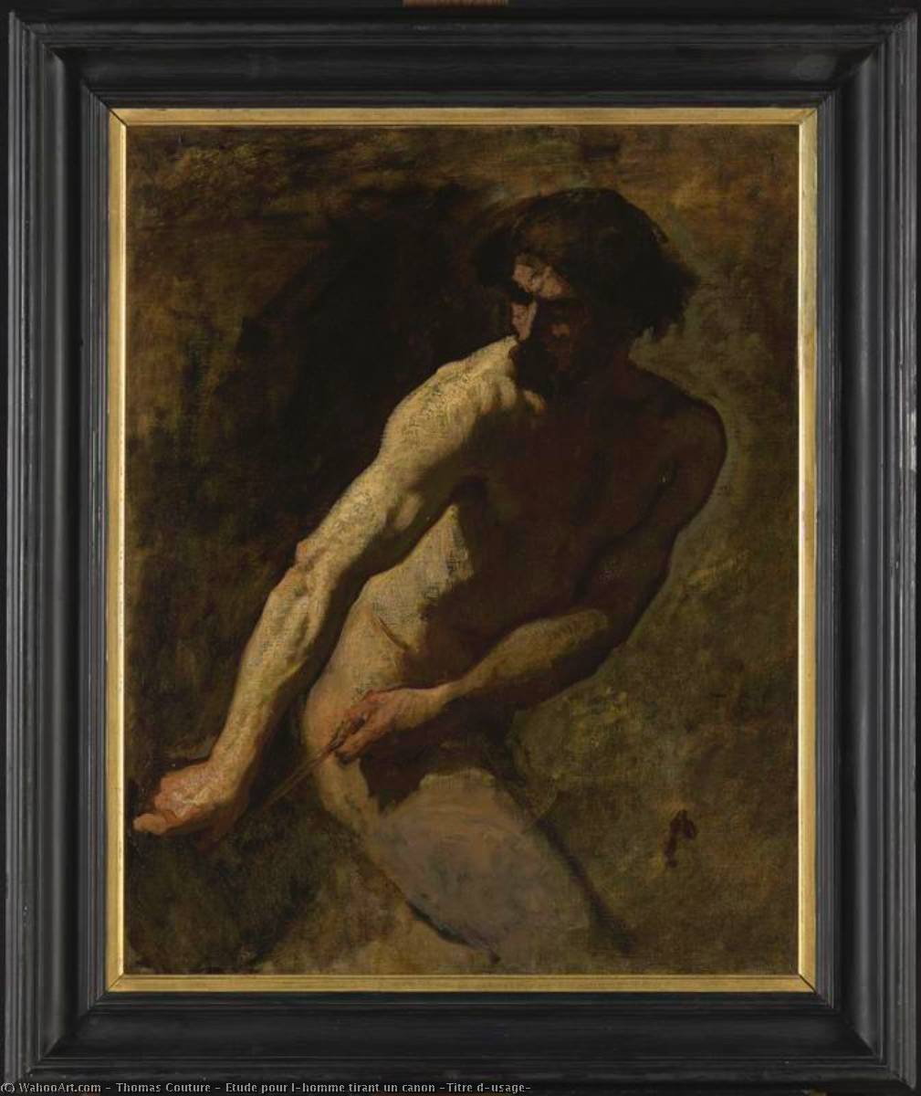 Etude Pour L'homme Tirant Un Canon (titre D'usage) — Thomas Couture