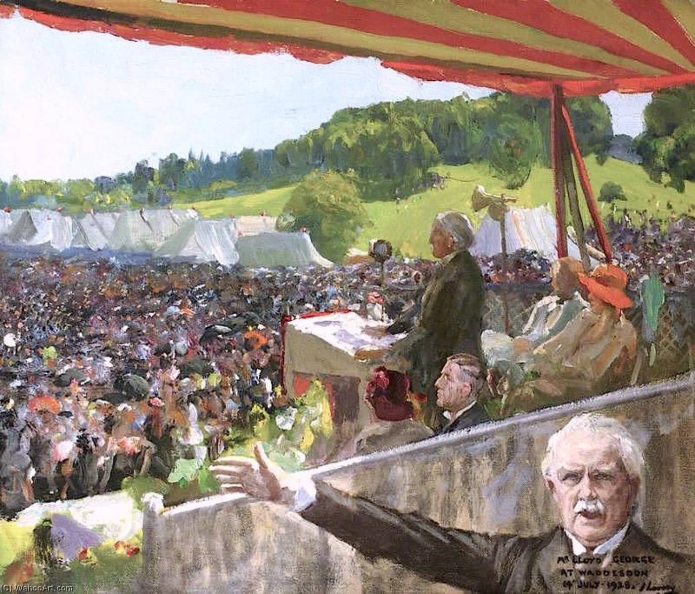 Lloyd George Addressing A Liberal Rally At Waddesdon, 14 July 1928 — Sir John Lavery