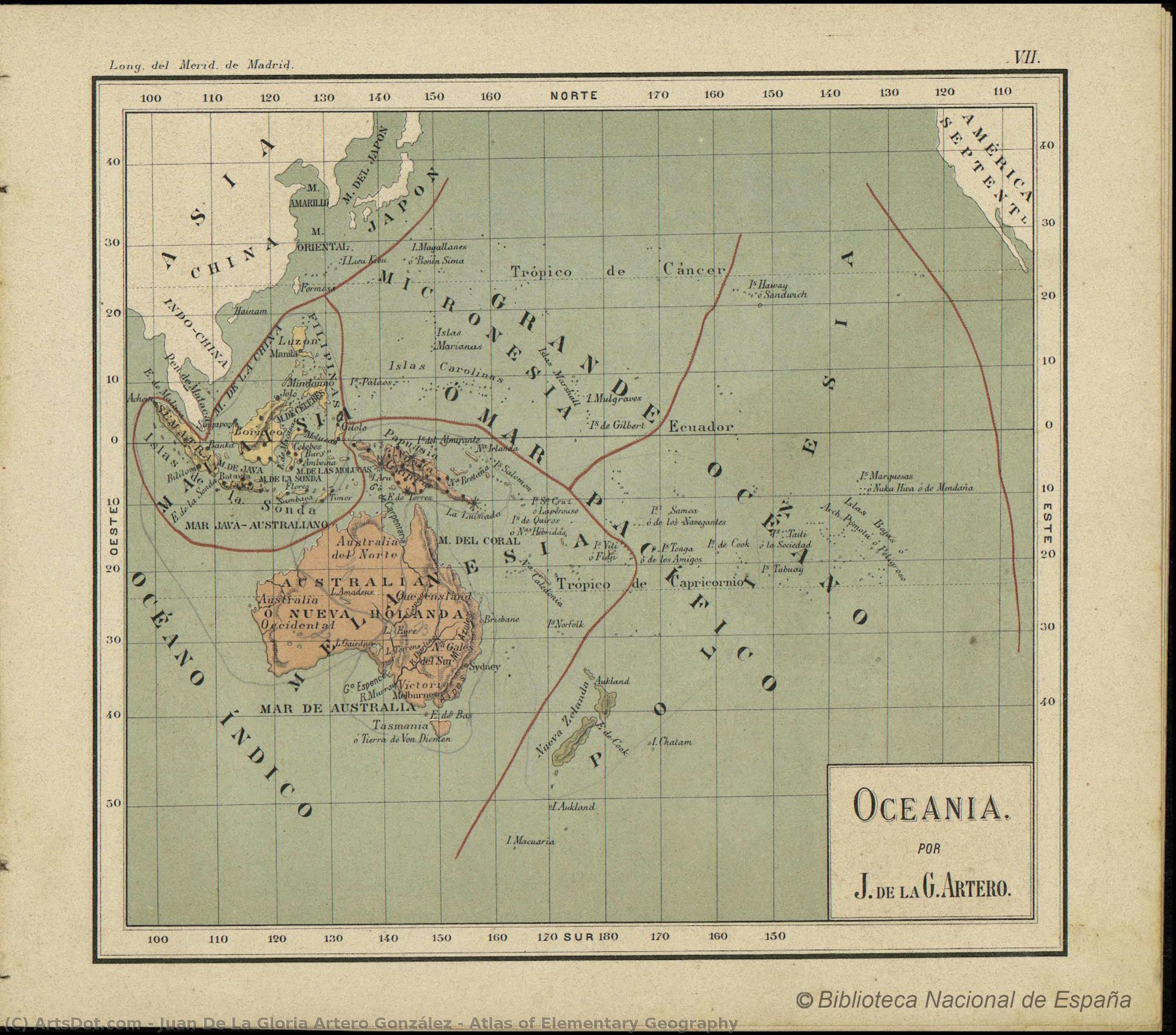 Atlas Of Elementary Geography — Juan De La Gloria Artero González