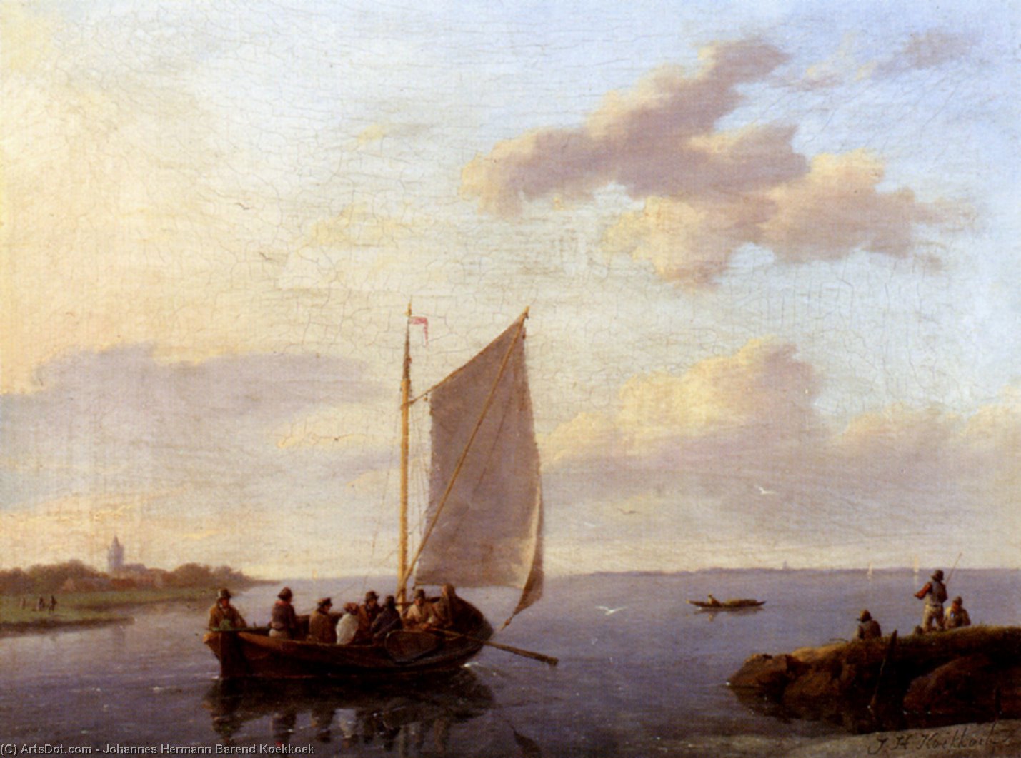 Off The Shore — Johannes Hermann Barend Koekkoek