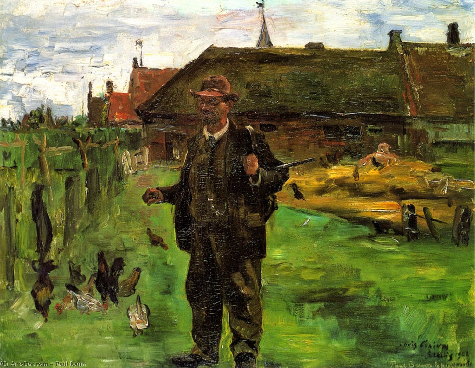Porträt Des Malers Paul Baum In Sluis — Paul Baum