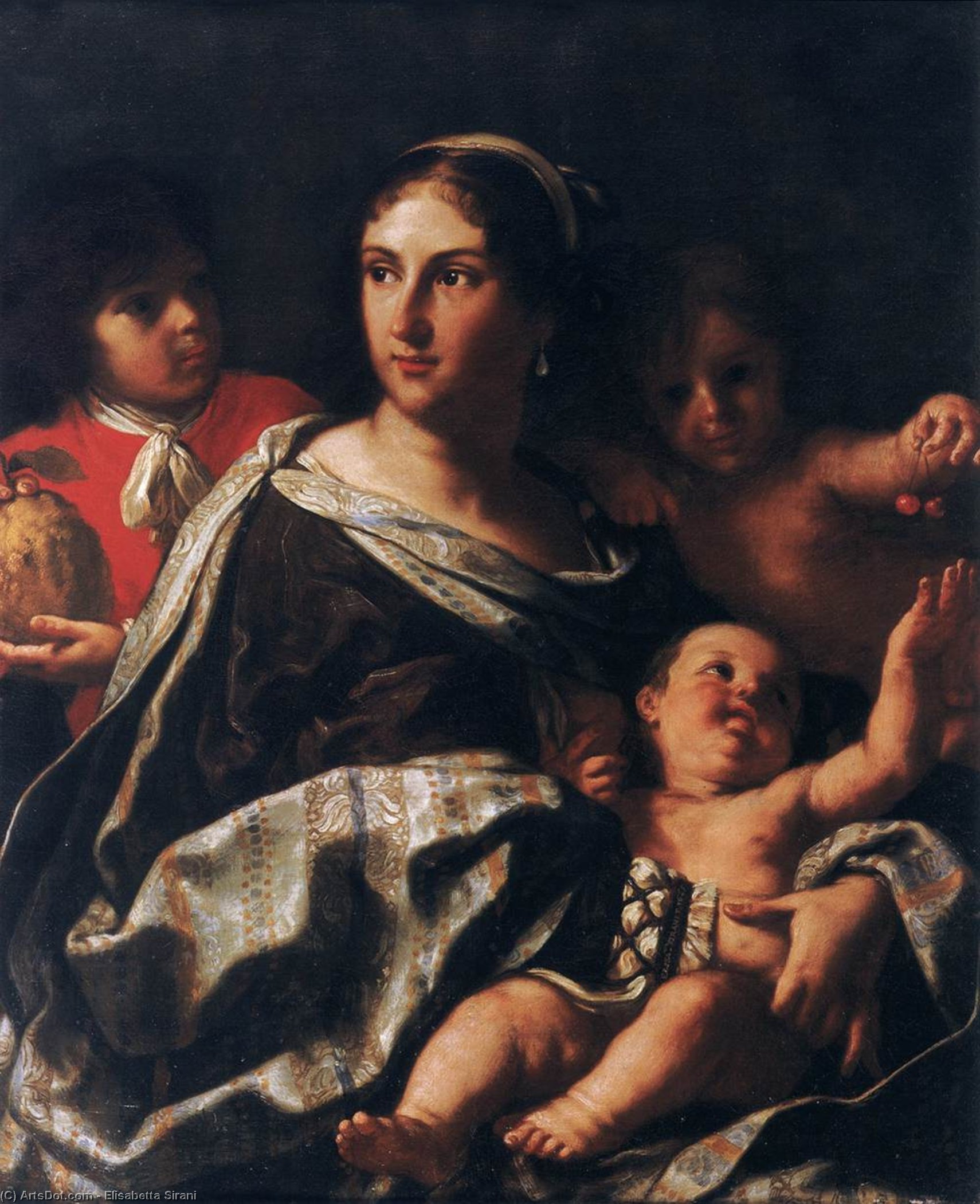 Portrait Of Anna Maria Ranuzzi Marsigli As Charity — Elisabetta Sirani