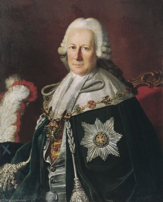 Portrait Of Semen Ivanovich Mordvinov As Chevalier Of The Order Of St. Andrew — Carl Ludwig Johann Christineck