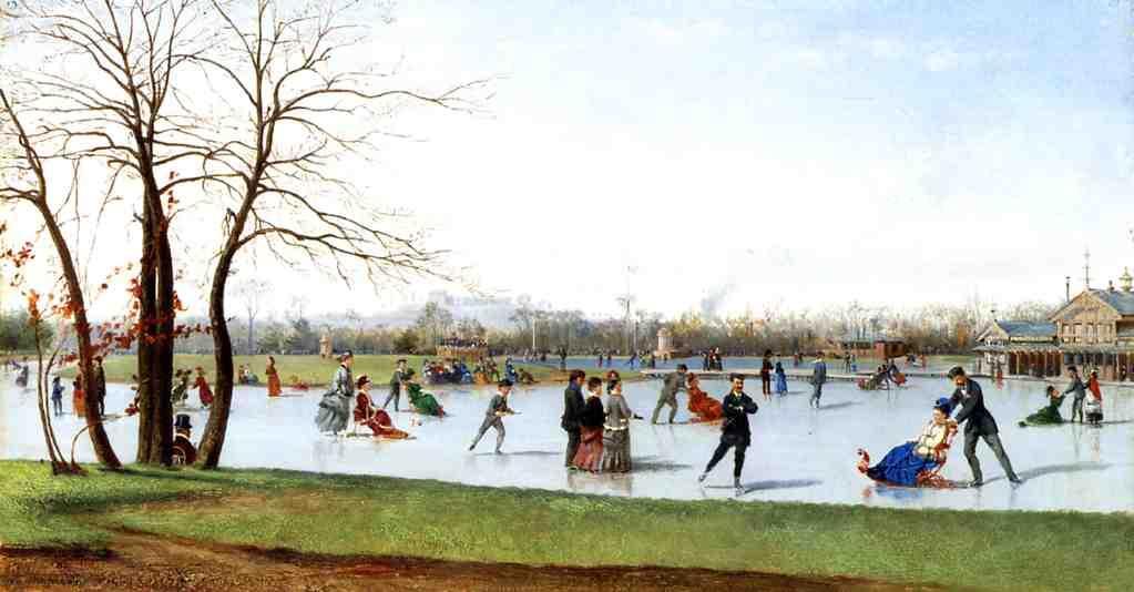 Circle Of Skaters, Bois De Boulogne — Conrad Wise Chapman