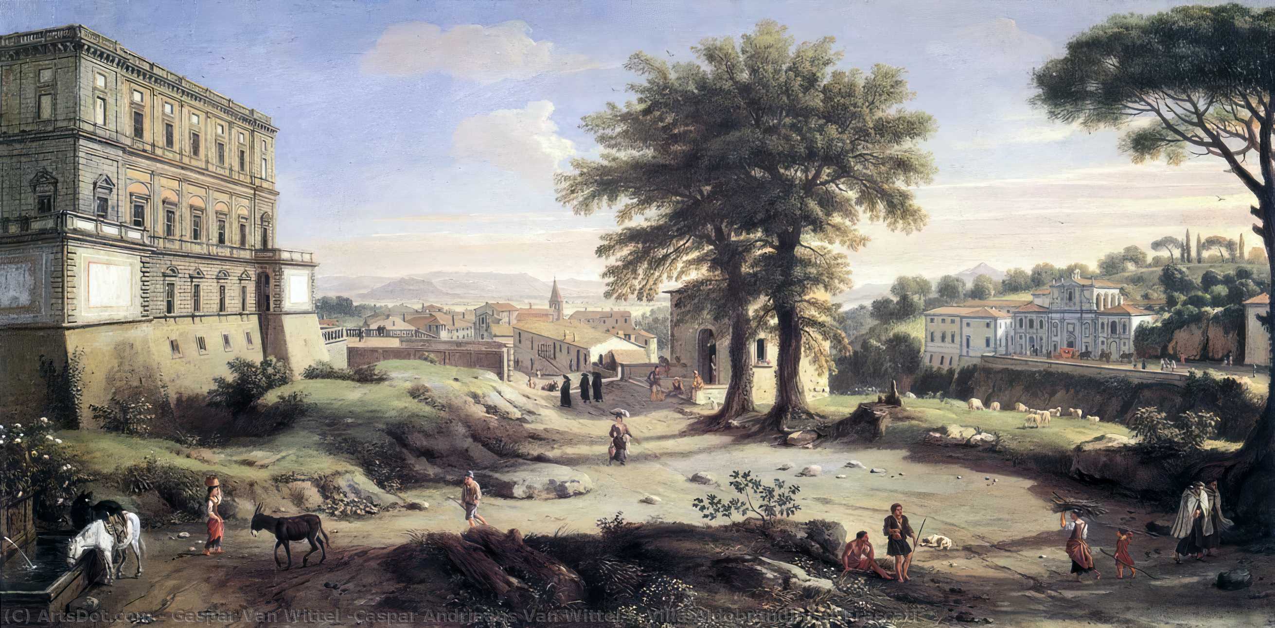 Villa Aldobrandini At Frascati — Gaspar Van Wittel (caspar Andriaans Van Wittel)