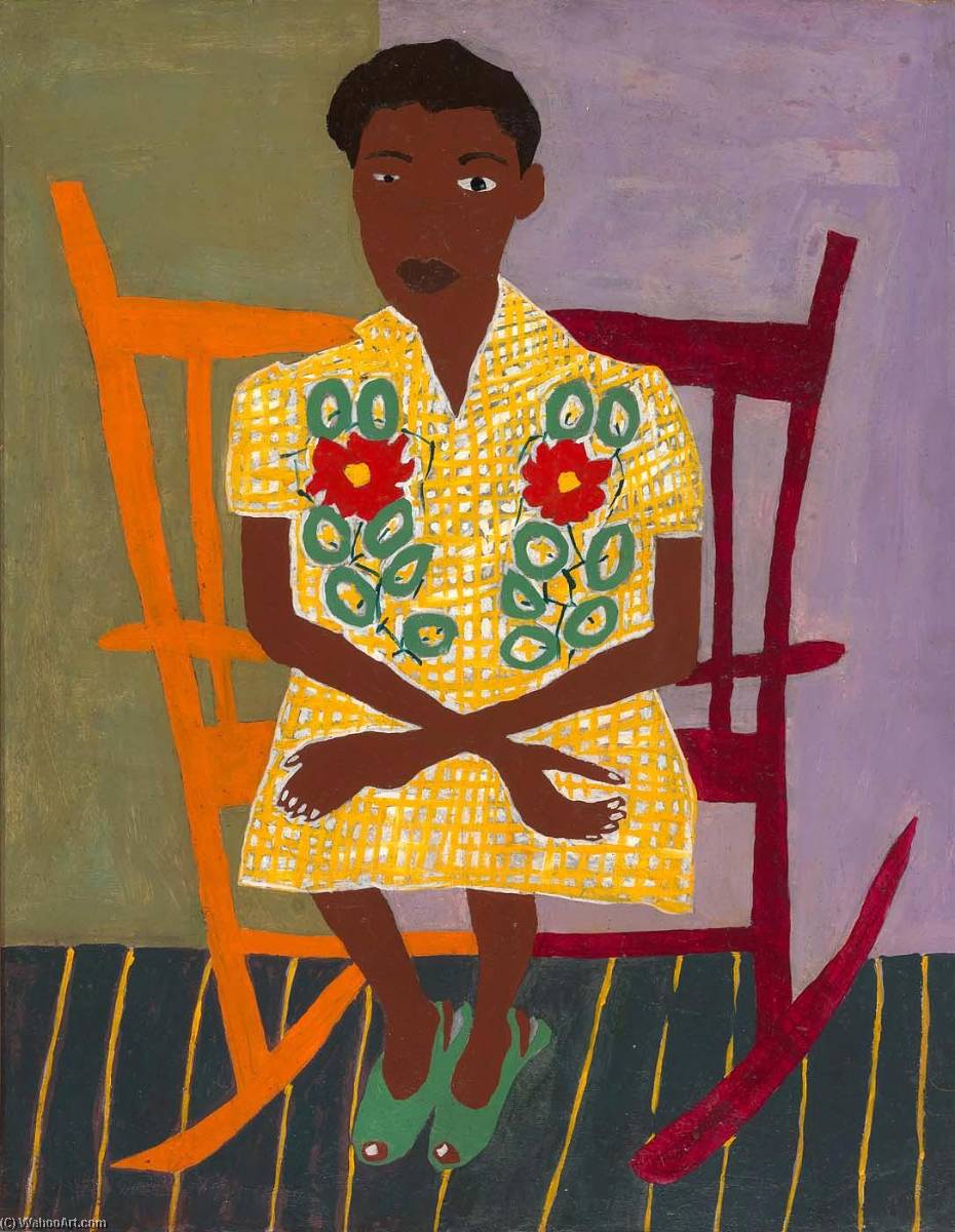 Portrait Of Woman In Rocking Chair — Виљем Хенри Џонсон