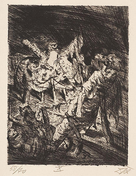 Barbed Wire In Front Of The Trenches — Otto Dix