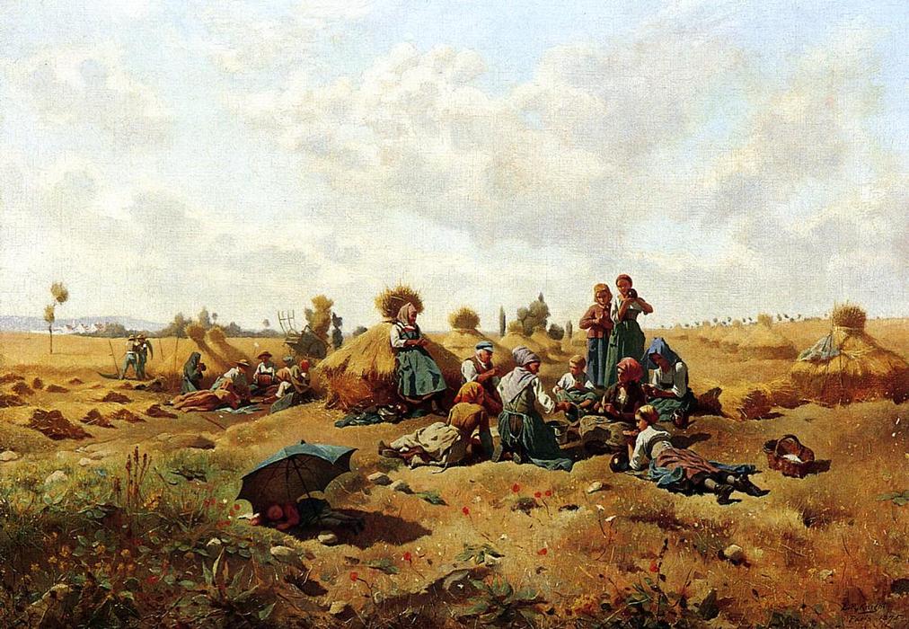 Resting Harvesters — Daniel Ridgway Knight