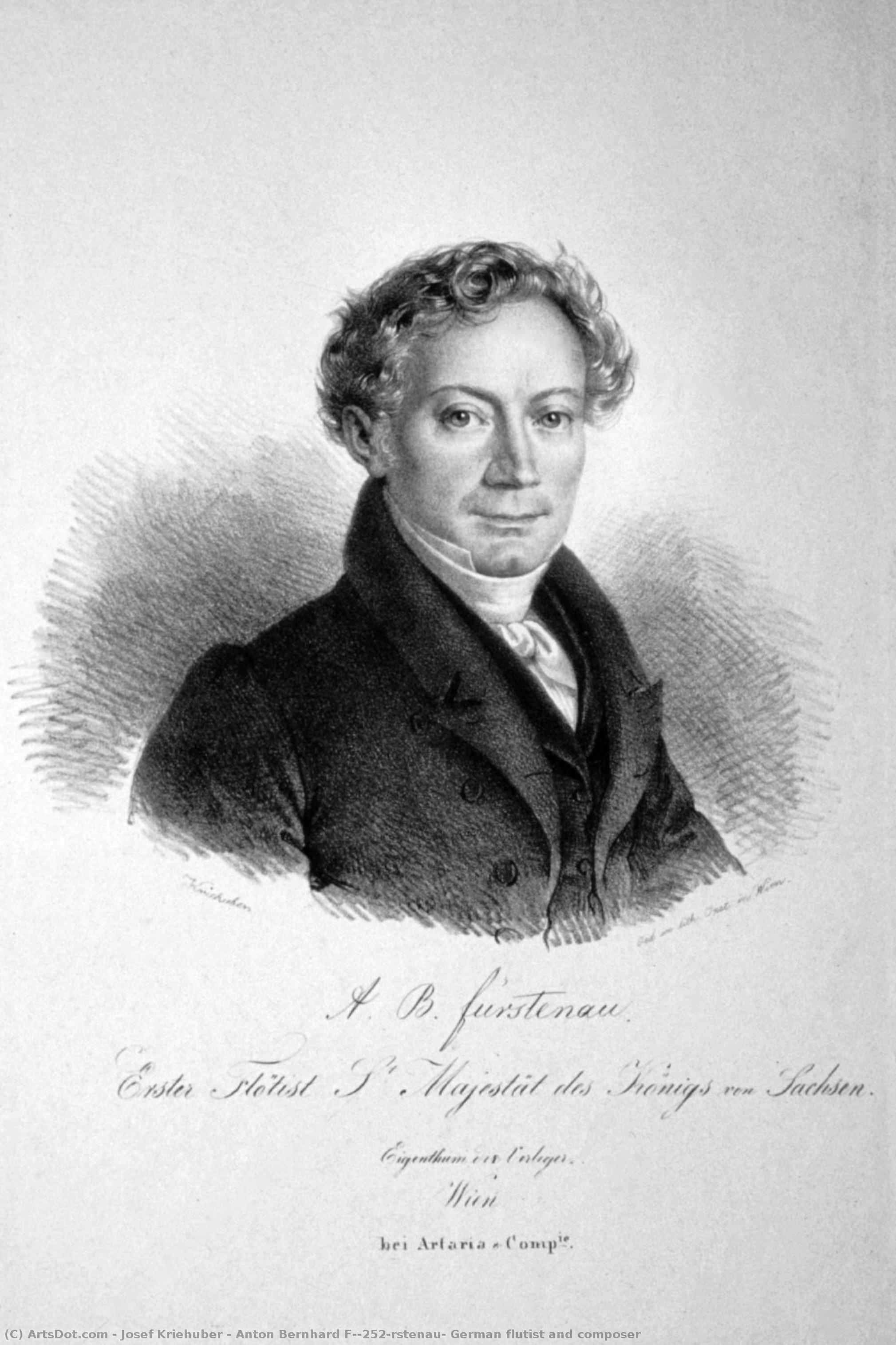 Anton Bernhard Fürstenau, German Flutist And Composer — Josef Kriehuber