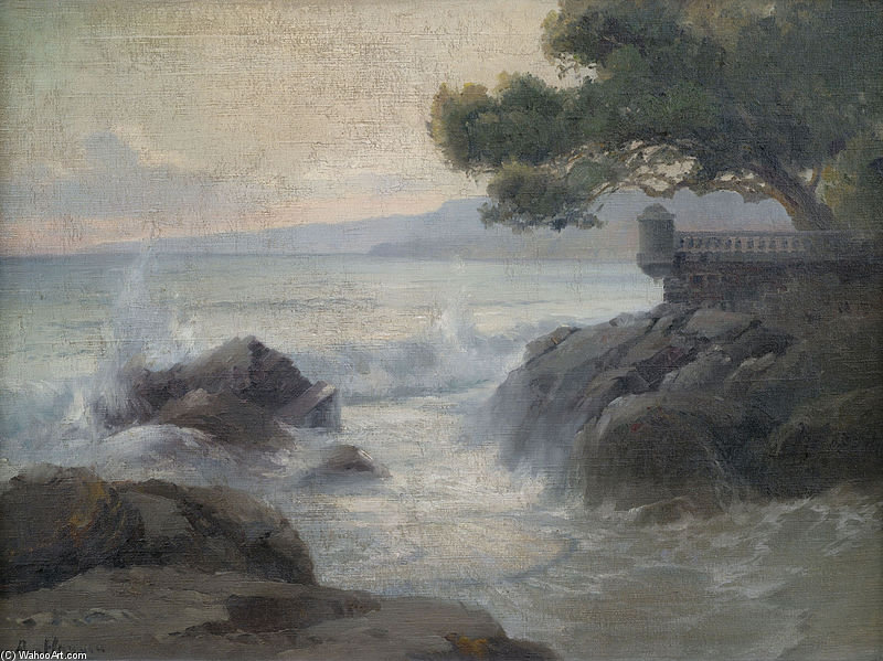 Surf On Rocky Coast — Aleksei Vasilievich Hanzen