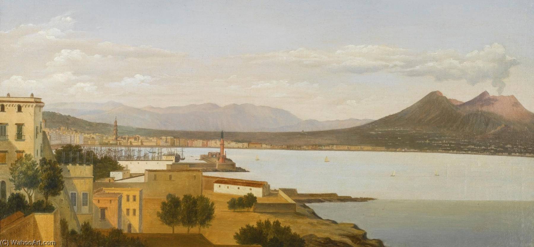 Vue De La Baie De Naples — Prosper Georges Antoine Marilhat