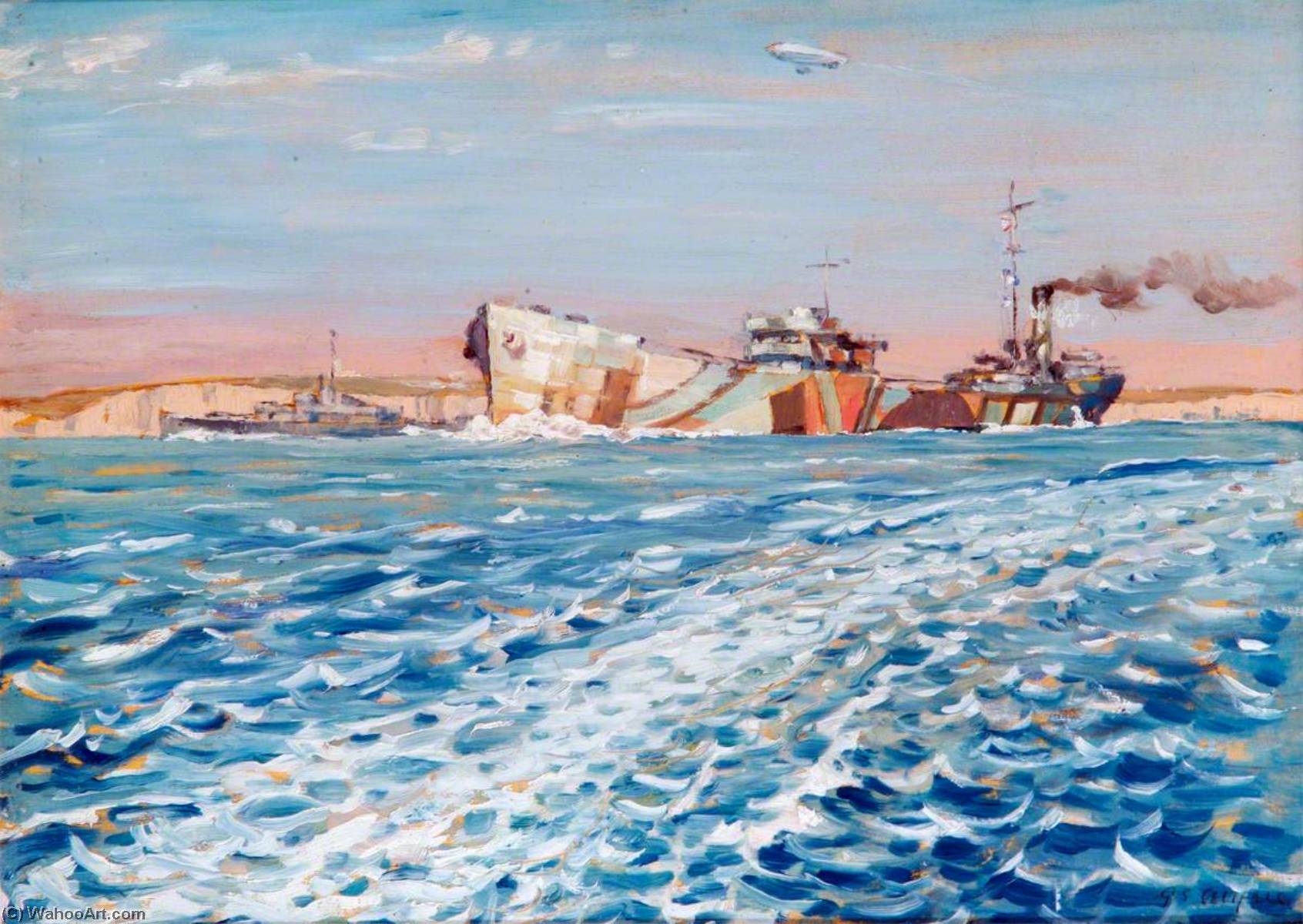 A Dazzled Oiler, With Escort — Geoffrey Stephen Allfree
