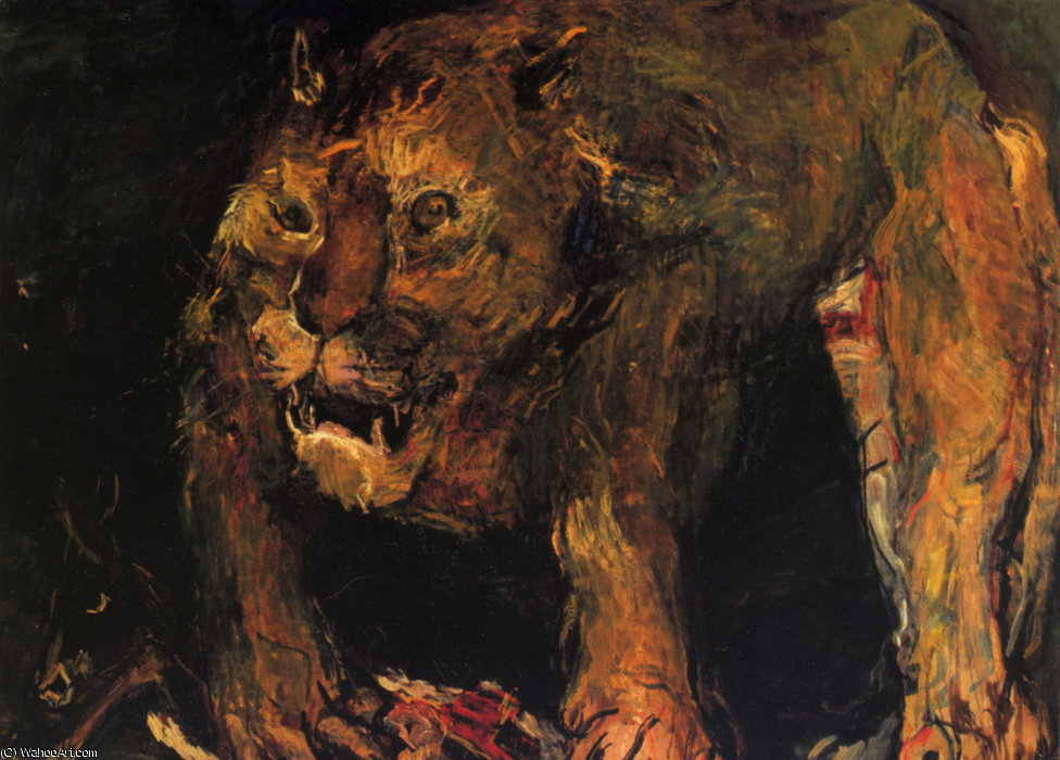 Tigron, Huile Sur Toile, — Oskar Kokoschka